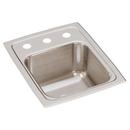 STAINLESS STEEL 13 X 16 X 7-5/8 3-HOLE SINGLE BOWL DROP-IN SINK