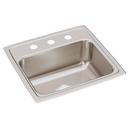 STAINLESS STEEL 19 X 18 X 7-5/8 3-HOLE SINGLE BOWL DROP-IN SINK 