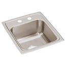 STAINLESS STEEL 15 X 17-1/2 X 7-5/8 2-HOLE SINGLE BOWL DROP-IN PREP SINK