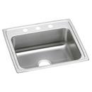STAINLESS STEEL 22 X 19-1/2 X 7-5/8 3-HOLE SINGLE BOWL DROP-IN SINK