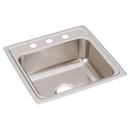 STAINLESS STEEL 19-1/2 X 19 X 7-1/2 3-HOLE SINGLE BOWL DROP-IN SINK