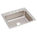 STAINLESS STEEL 25 X 21-1/4 X 7-7/8 3-HOLE SINGLE BOWL DROP-IN SINK