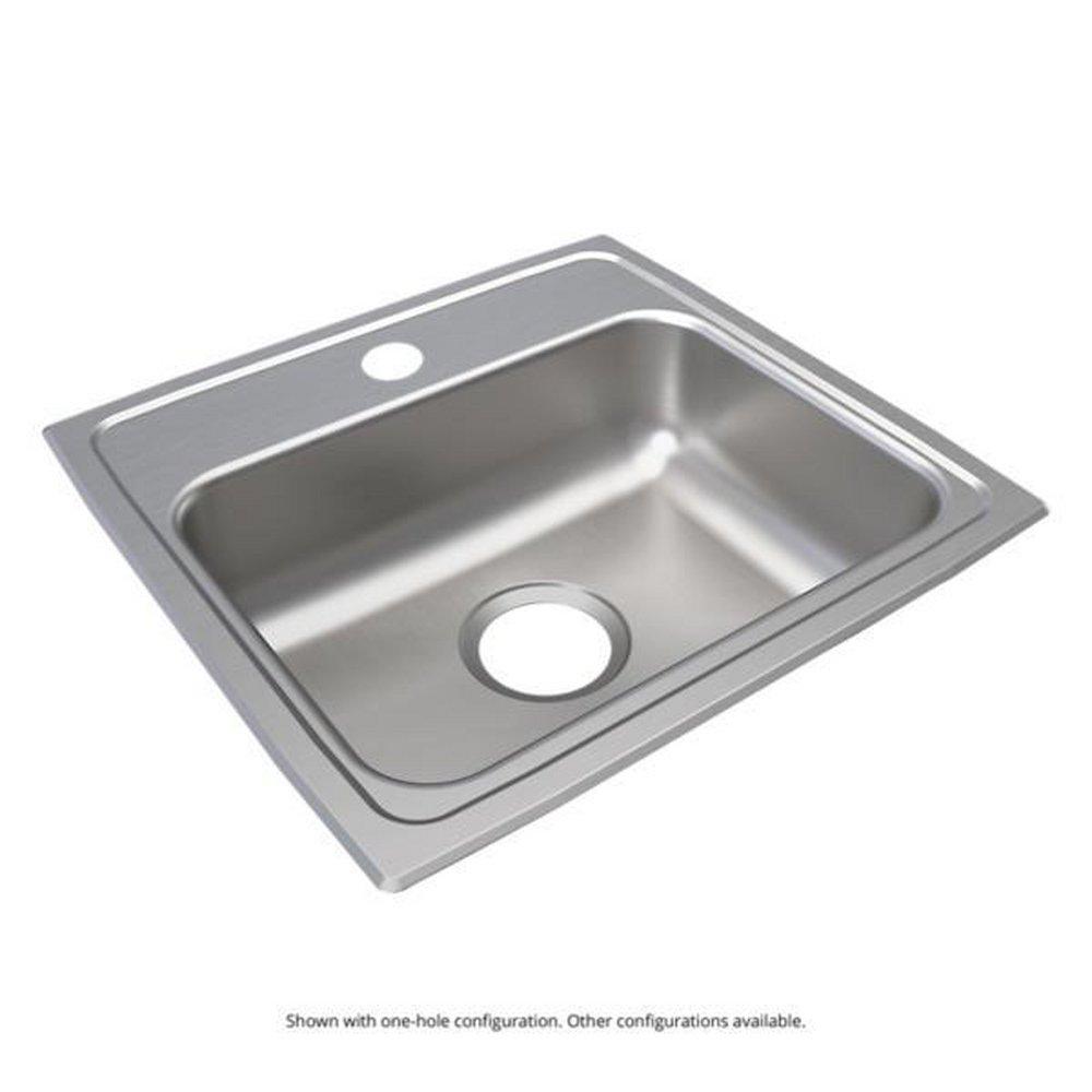STAINLESS STEEL 19 X 18 X 6 3-HOLE SINGLE BOWL DROP-IN ADA SINK 