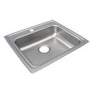 STAINLESS STEEL 22 X 19-1/2 X 5-1/2 3-HOLE SINGLE BOWL DROP-IN ADA SINK 