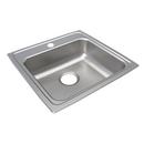 STAINLESS STEEL 19-1/2 X 19 X 6-1/2 3-HOLE SINGLE BOWL DROP-IN ADA SINK