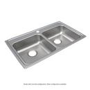STAINLESS STEEL 33 X 19-1/2 X 5-1/2 3-HOLE EQUAL DOUBLE BOWL DROP-IN ADA SINK