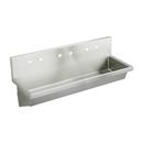 STAINLESS STEEL 72 X 20 X 8 WALL HUNG MULTIPLE STATION 6-HOLE HAND WASH SINK