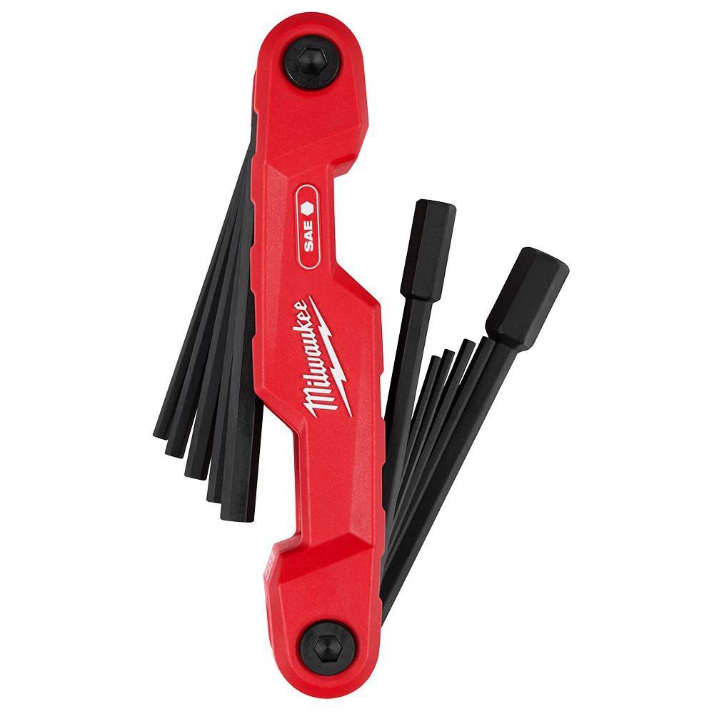 11-KEY ELECTRICIANS FOLDING HEX KEY SET - SAE 