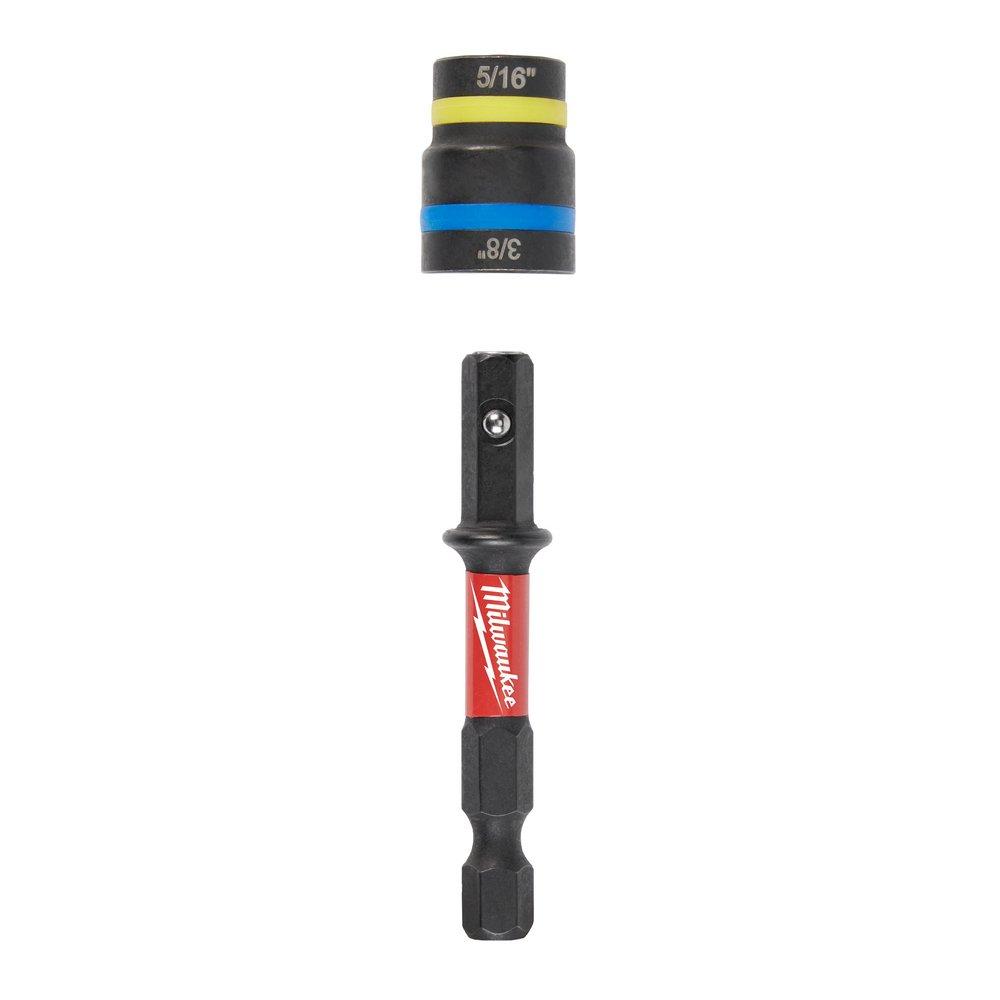 SHOCKWAVE IMPACT DUTY 5/16 AND 3/8 X 2-1/2 QUIK-CLEAR 2-IN-1 MAGNETIC NUT DRIVER 