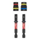 2Pc Shockwave Impact Duty Quik-Clear 2-In-1 Magnetic Nut Driver Set 