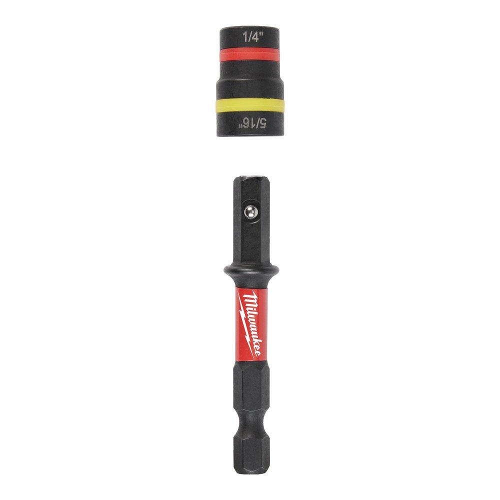 SHOCKWAVE IMPACT DUTY 1/4 AND 5/16 X 2-1/4 QUIK-CLEAR 2-IN-1 MAGNETIC NUT DRIVER BULK 25 
