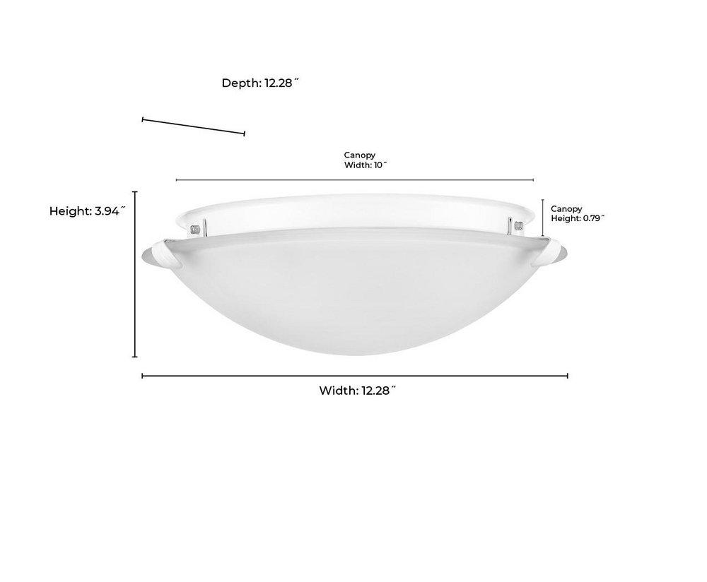 2-Light Flush Mount Ceiling Light in Matte White 