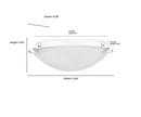 2-Light Flush Mount Ceiling Light in Matte White 