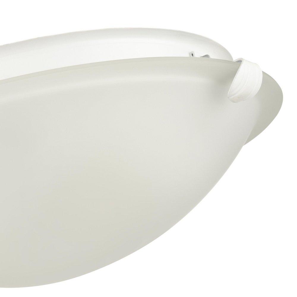 2-Light Flush Mount Ceiling Light in Matte White 