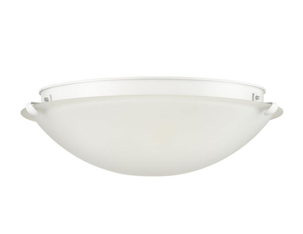 2-Light Flush Mount Ceiling Light in Matte White 