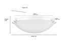 2-Light Flush Mount Ceiling Light in Matte White 