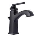 Single Handle Monoblock Bathroom Sink Faucet in Flat Black
