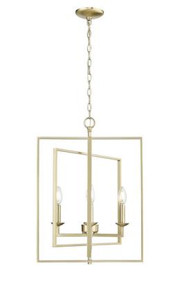 4-Light Pendant Light in Modern Gold