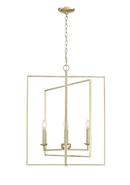 4-Light Pendant Light in Modern Gold