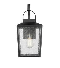 1-Light Outdoor Wall Sconce in Powder Coated Black
