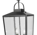 2-Light Outdoor Hanging Lantern in Powder Coated Black 