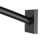 MATTE BLACK ADJUSTABLE CURVED SHOWER ROD 