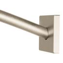 BRUSHED NICKEL ADJUSTABLE CURVED SHOWER ROD 