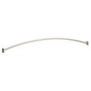 BRUSHED NICKEL ADJUSTABLE CURVED SHOWER ROD 