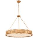 LESLIE 37 CHANDELIER GILDED IRON W/ FROSTED ACRYLIC