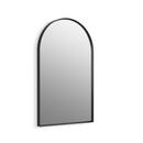 32 x 1-3/8 x 20 in. Flat Edge Arched Framed Mirror in Matte Black