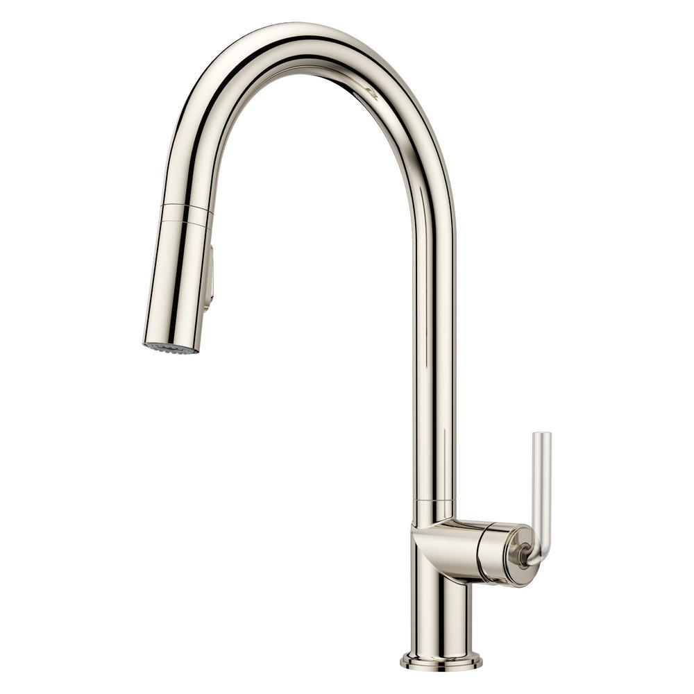 Tenet 1-Handle Pull-Down Kitchen Faucet in Polished Nickel 