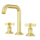 Two Handle Widespread Bathroom Sink Faucet in Brushed Gold