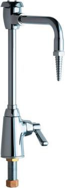 Chicago Faucets Polished Chrome Single Lever Handle Deck Mount Service Faucet 