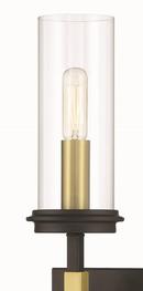 1-Light Wall Sconce in Sand Coal/Soft Brass 