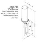 1-Light Wall Sconce in Sand Coal/Soft Brass 