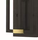 2 Light 19 in. Tall Indoor Wall Sconce in Sand Coal/Soft Brass 