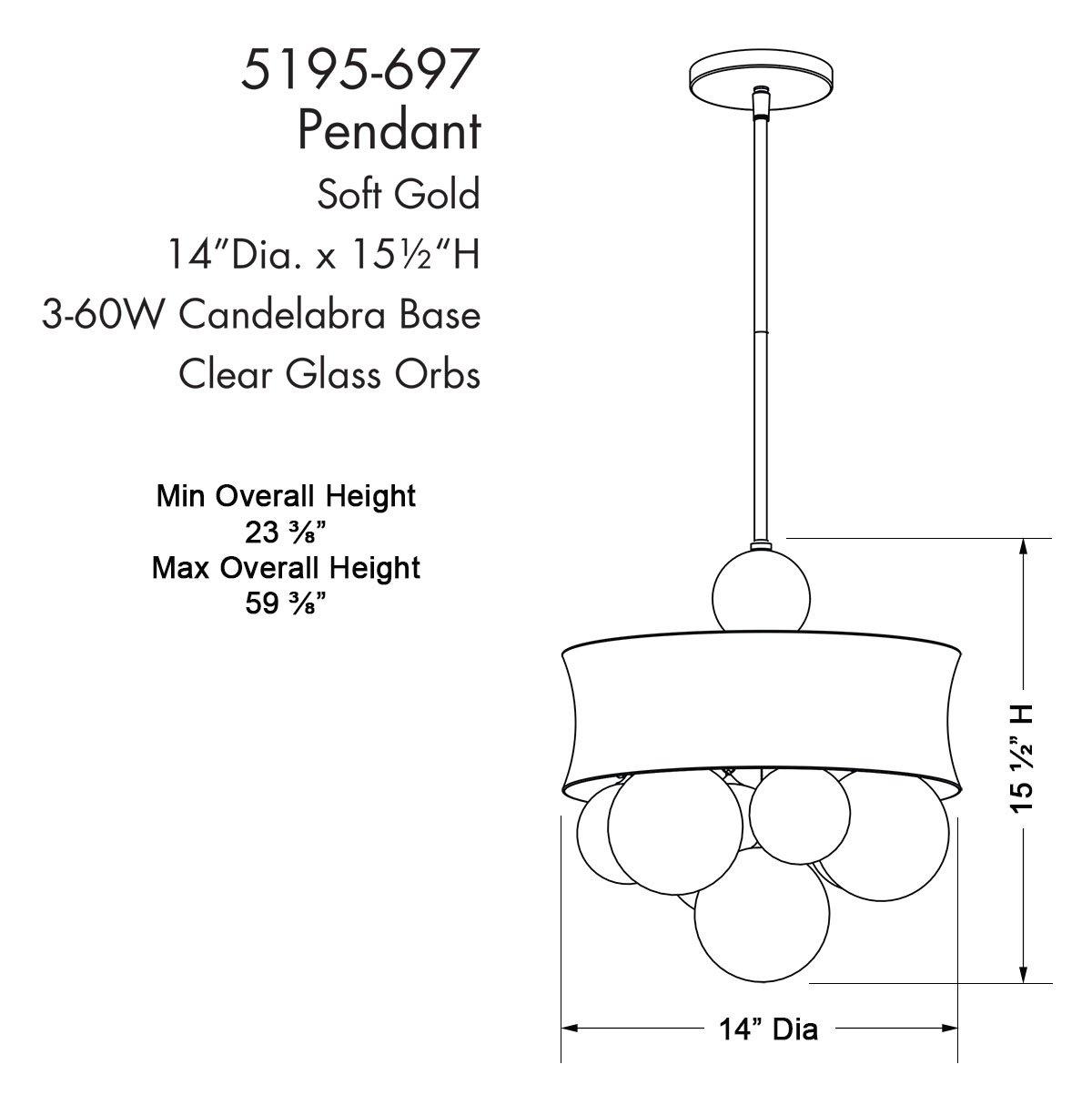 *CVR* VERDI SQ 3LGHT CNVRTBL PEND 