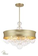 8-Light Pendant in Soft Gold/Gold Leaf
