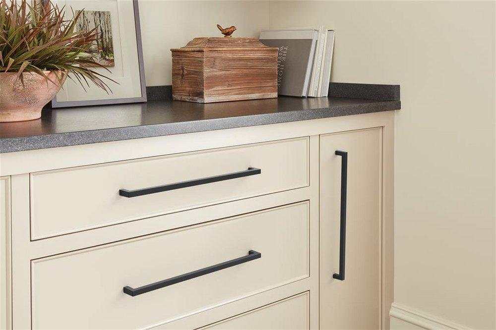 12-5/8 C-C BAR PULL MATTE BLACK *MONUMENT 