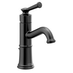 Single Handle Monoblock Bathroom Sink Faucet in Matte Black