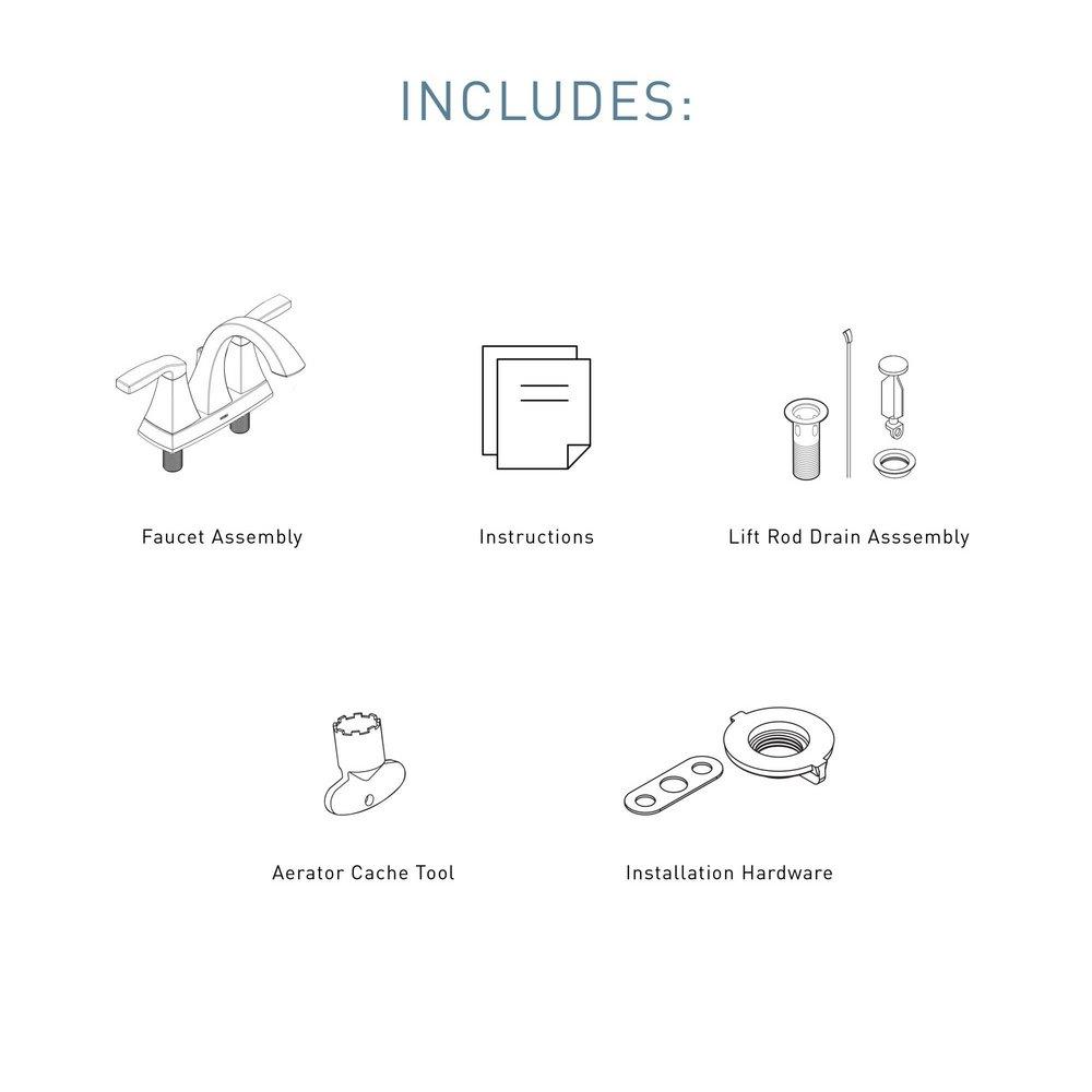 Moen Matte Black Two Handle Centerset Bathroom Sink Faucet 