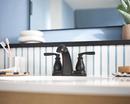 Moen Matte Black Two Handle Centerset Bathroom Sink Faucet 
