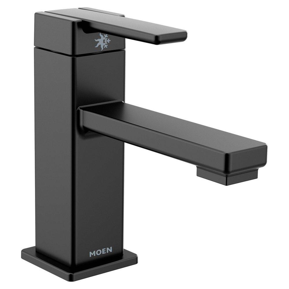 Moen Matte Black Single Handle Monoblock Bathroom Sink Faucet 