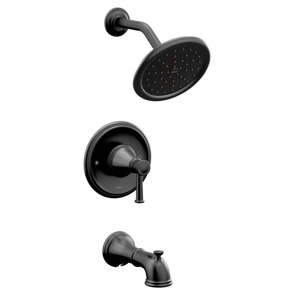Moen Matte Black One Handle Single Function Bathtub & Shower Faucet (Trim Only) 
