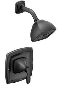 One Handle Single Function Shower Faucet in Matte Black (Trim Only)