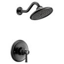 One Handle Single Function Shower Faucet in Matte Black (Trim Only)