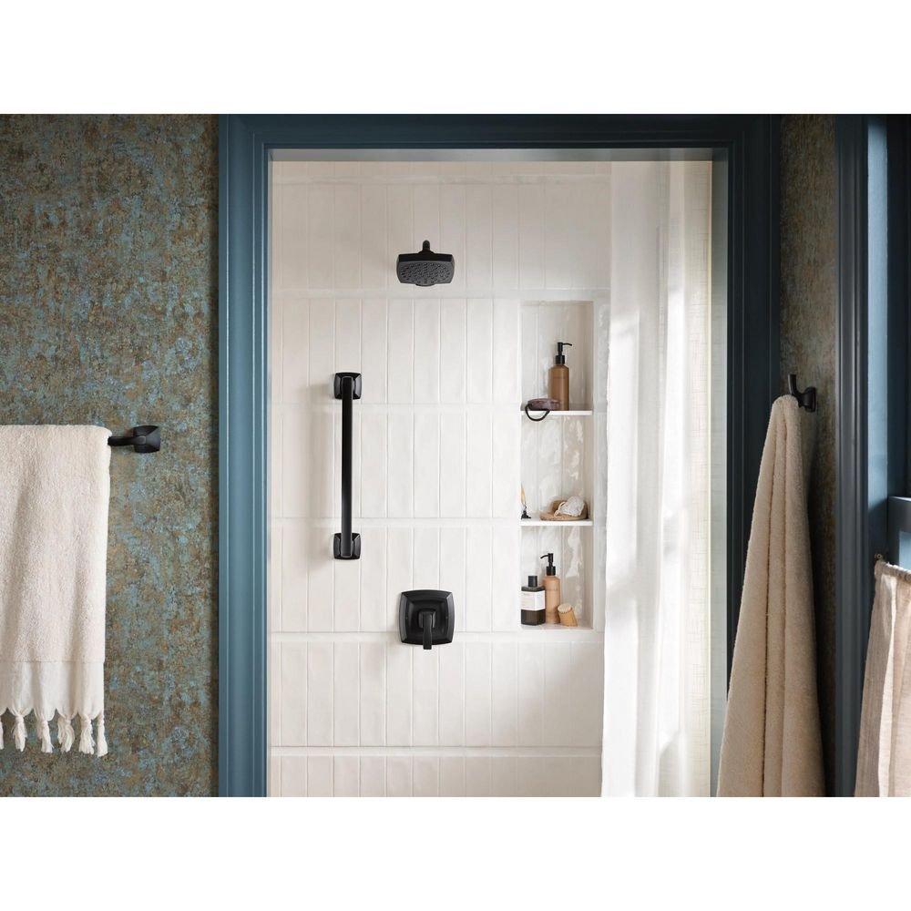 Moen Matte Black One Handle Single Function Shower Faucet (Trim Only) 