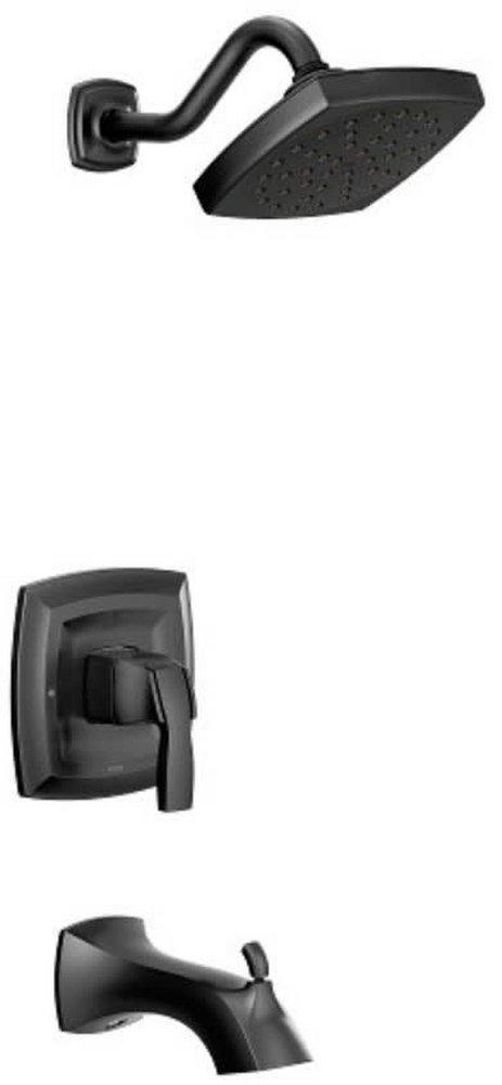 Moen Matte Black One Handle Single Function Bathtub & Shower Faucet (Trim Only) 