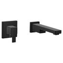 Single Handle Wall Mount Tub Filler in Matte Black