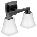 18.5in. 200W 2-Lights E26 Medium Vanity Fixture in Matte Black